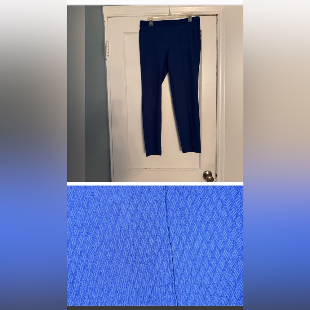 Beautiful blue pull on fitted slacks size 10